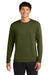 A4 A4N3165 Mens Performance Moisture Wicking Long Sleeve Crewneck T-Shirt Military Green Model Front