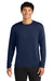 A4 A4N3165 Mens Performance Moisture Wicking Long Sleeve Crewneck T-Shirt Navy Blue Model Front