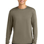 A4 Mens Performance Moisture Wicking Long Sleeve Crewneck T-Shirt - Olive Green