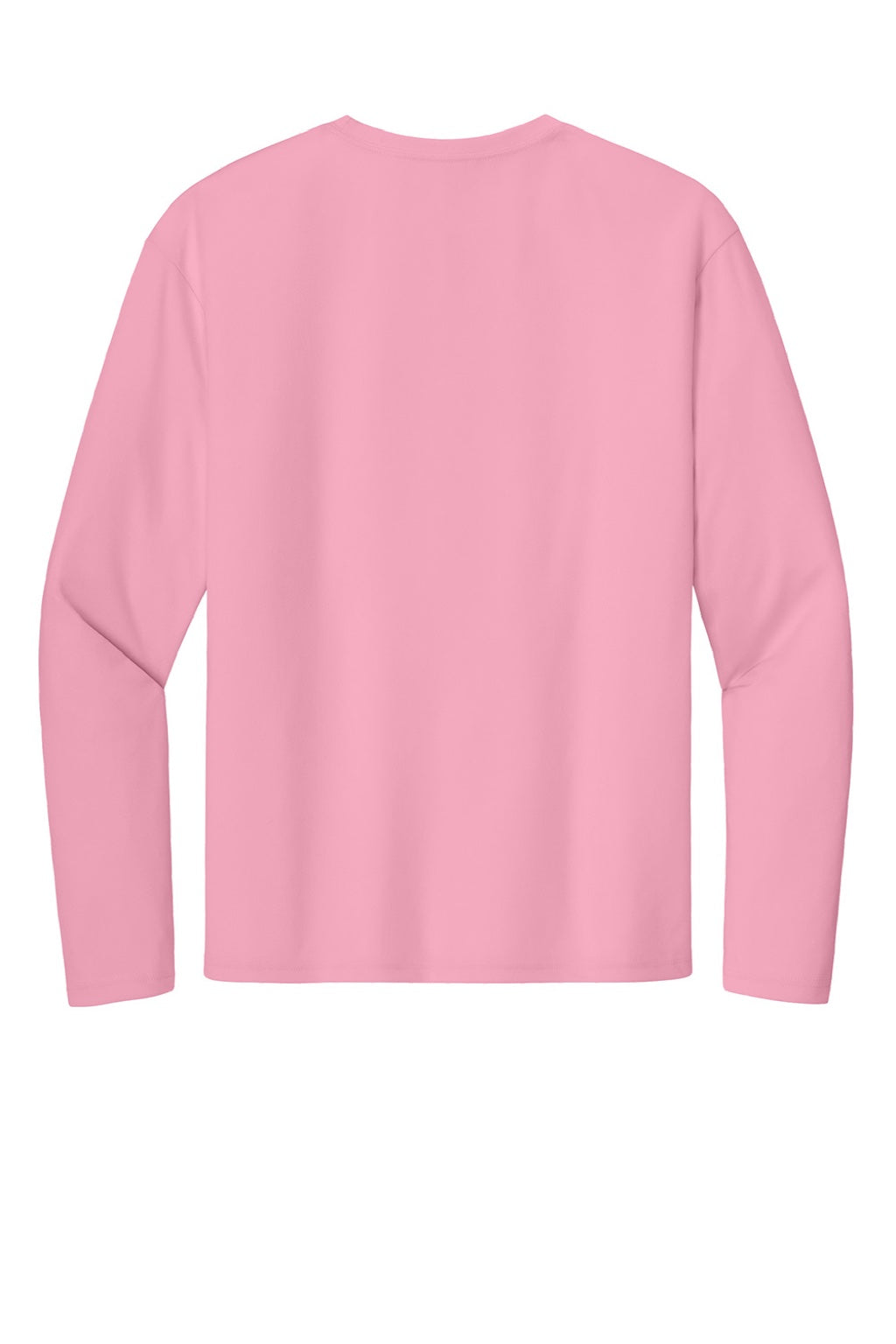 A4 A4N3165 Mens Performance Moisture Wicking Long Sleeve Crewneck T-Shirt Pink Flat Back