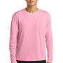 A4 Mens Performance Moisture Wicking Long Sleeve Crewneck T-Shirt - Pink