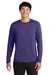 A4 A4N3165 Mens Performance Moisture Wicking Long Sleeve Crewneck T-Shirt Purple Model Front
