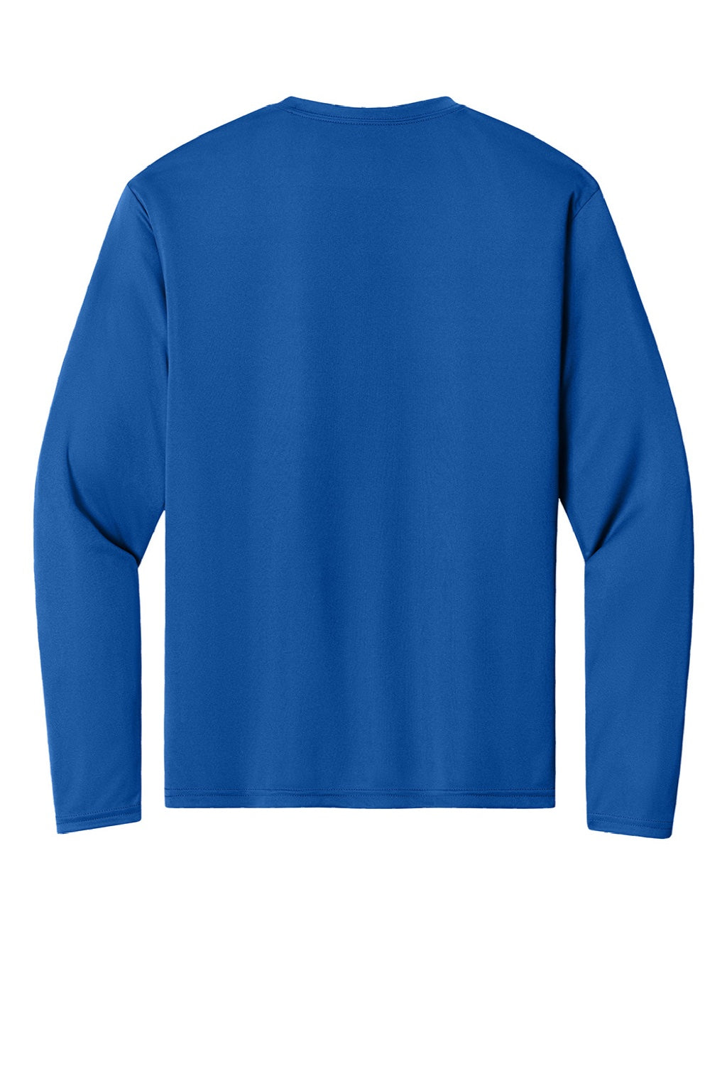 A4 A4N3165 Mens Performance Moisture Wicking Long Sleeve Crewneck T-Shirt Royal Blue Flat Back
