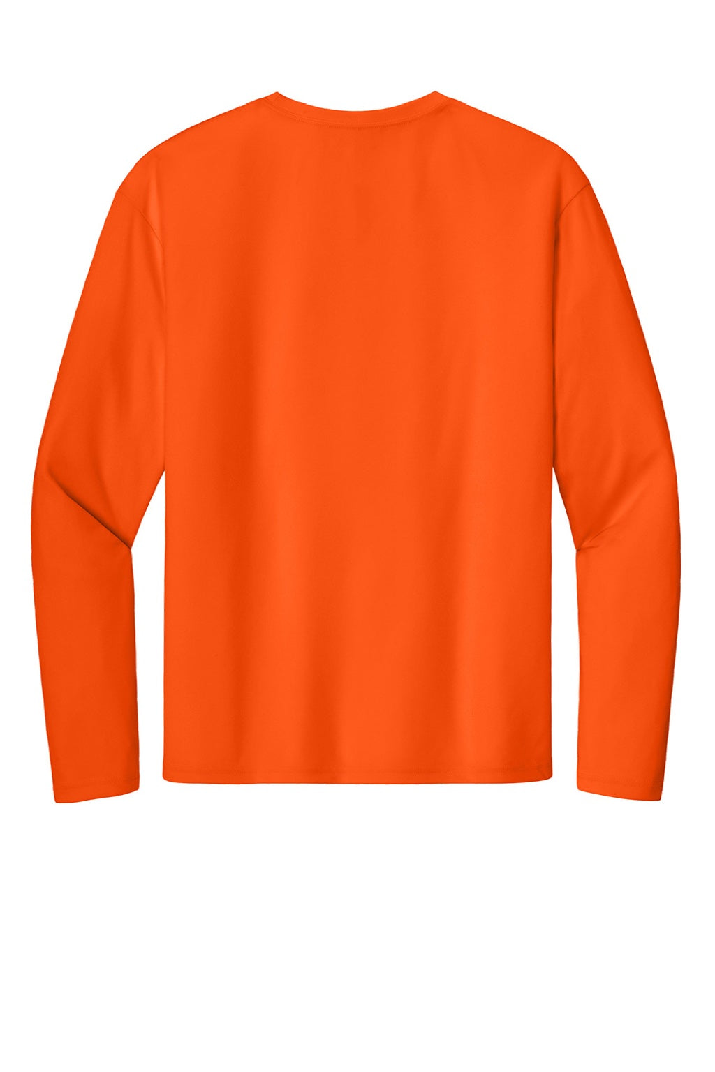 A4 A4N3165 Mens Performance Moisture Wicking Long Sleeve Crewneck T-Shirt Safety Orange Flat Back