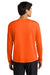 A4 A4N3165 Mens Performance Moisture Wicking Long Sleeve Crewneck T-Shirt Safety Orange Model Back