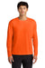 A4 A4N3165 Mens Performance Moisture Wicking Long Sleeve Crewneck T-Shirt Safety Orange Model Front