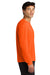 A4 A4N3165 Mens Performance Moisture Wicking Long Sleeve Crewneck T-Shirt Safety Orange Model Side