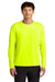 A4 A4N3165 Mens Performance Moisture Wicking Long Sleeve Crewneck T-Shirt Safety Yellow Model Front