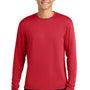 A4 Mens Performance Moisture Wicking Long Sleeve Crewneck T-Shirt - Scarlet Red