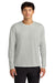 A4 A4N3165 Mens Performance Moisture Wicking Long Sleeve Crewneck T-Shirt Silver Grey Model Front