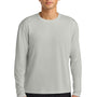 A4 Mens Performance Moisture Wicking Long Sleeve Crewneck T-Shirt - Silver Grey