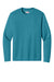 A4 A4N3165 Mens Performance Moisture Wicking Long Sleeve Crewneck T-Shirt Teal Green Flat Front