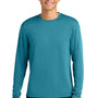 A4 Mens Performance Moisture Wicking Long Sleeve Crewneck T-Shirt - Teal Green