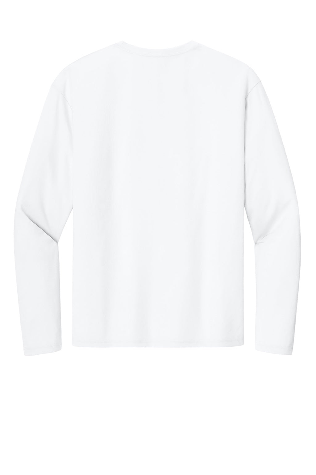 A4 A4N3165 Mens Performance Moisture Wicking Long Sleeve Crewneck T-Shirt White Flat Back