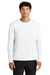 A4 A4N3165 Mens Performance Moisture Wicking Long Sleeve Crewneck T-Shirt White Model Front