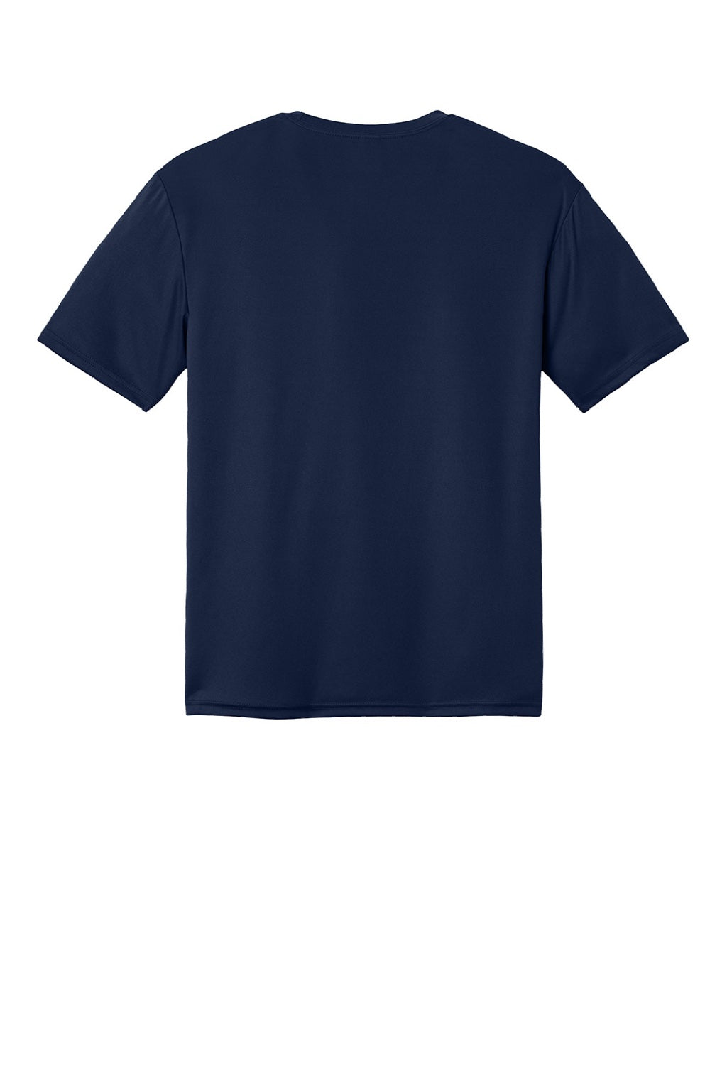 A4 A4N3402 Mens Sprint Performance Moisture Wicking Short Sleeve Crewneck T-Shirt Navy Blue Flat Back