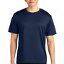 A4 Mens Sprint Performance Moisture Wicking Short Sleeve Crewneck T-Shirt - Navy Blue