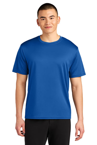 A4 A4N3402 Mens Sprint Performance Moisture Wicking Short Sleeve Crewneck T-Shirt Royal Blue Model Front