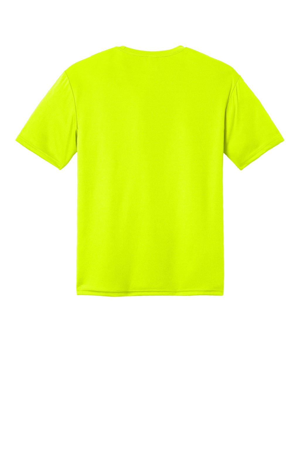 A4 A4N3402 Mens Sprint Performance Moisture Wicking Short Sleeve Crewneck T-Shirt Safety Yellow Flat Back