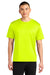 A4 A4N3402 Mens Sprint Performance Moisture Wicking Short Sleeve Crewneck T-Shirt Safety Yellow Model Front