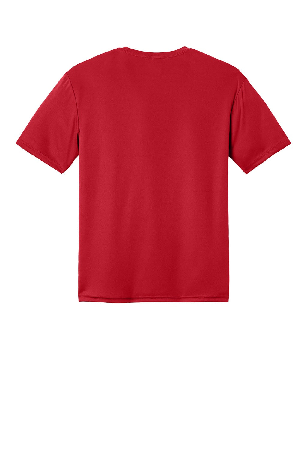 A4 A4N3402 Mens Sprint Performance Moisture Wicking Short Sleeve Crewneck T-Shirt Scarlet Red Flat Back