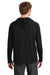 A4 A4N3409 Mens Performance Moisture Wicking Long Sleeve Hooded T-Shirt Hoodie Black Model Back