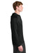 A4 A4N3409 Mens Performance Moisture Wicking Long Sleeve Hooded T-Shirt Hoodie Black Model Side