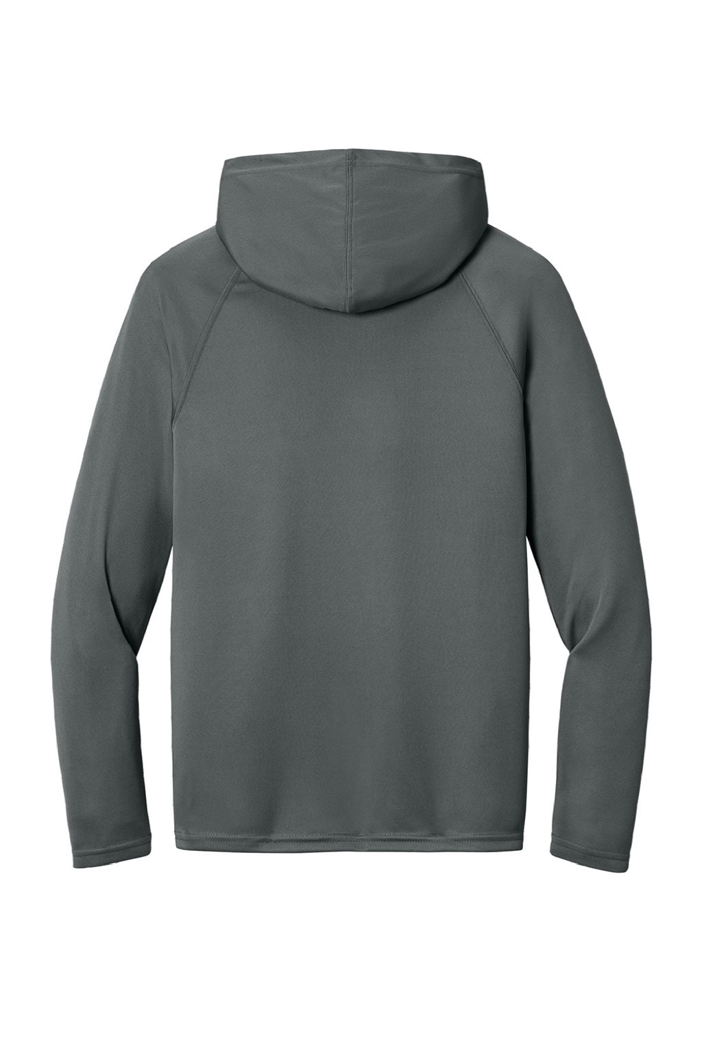 A4 A4N3409 Mens Performance Moisture Wicking Long Sleeve Hooded T-Shirt Hoodie Graphite Grey Flat Back