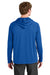A4 A4N3409 Mens Performance Moisture Wicking Long Sleeve Hooded T-Shirt Hoodie Royal Blue Model Back