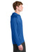 A4 A4N3409 Mens Performance Moisture Wicking Long Sleeve Hooded T-Shirt Hoodie Royal Blue Model Side