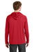 A4 A4N3409 Mens Performance Moisture Wicking Long Sleeve Hooded T-Shirt Hoodie Scarlet Red Model Back