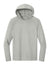 A4 A4N3409 Mens Performance Moisture Wicking Long Sleeve Hooded T-Shirt Hoodie Silver Grey Flat Front