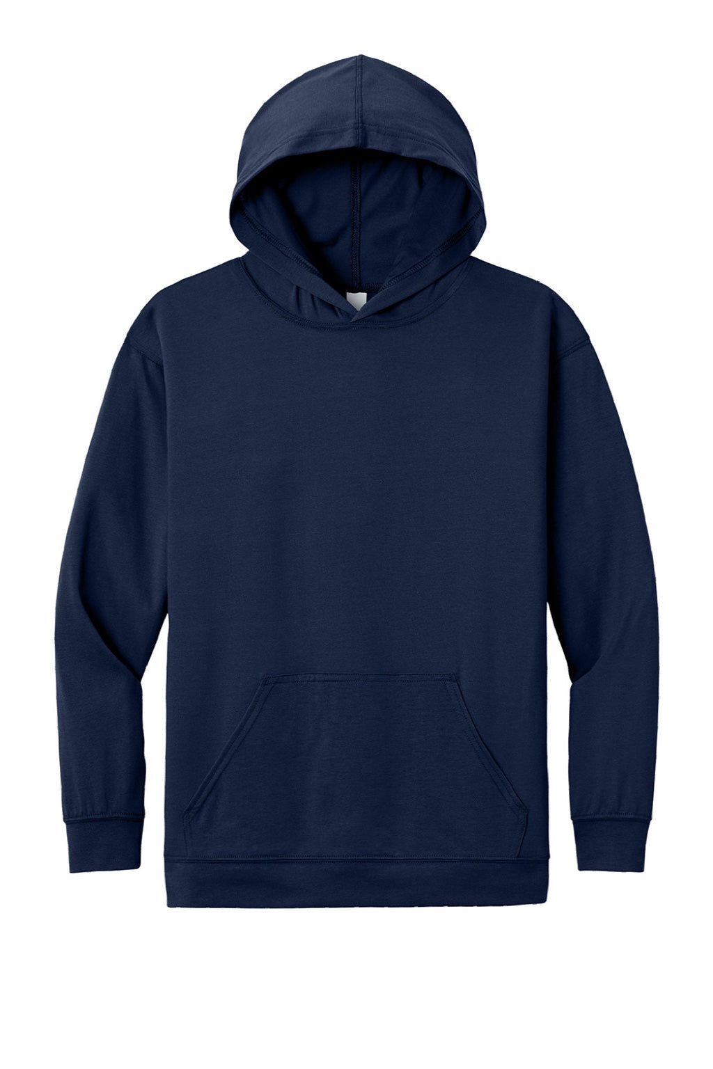 A4 A4N3528 Mens Softek Long Sleeve Hooded T-Shirt Hoodie Navy Blue Flat Front