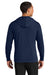 A4 A4N3528 Mens Softek Long Sleeve Hooded T-Shirt Hoodie Navy Blue Model Back