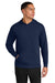 A4 A4N3528 Mens Softek Long Sleeve Hooded T-Shirt Hoodie Navy Blue Model Front