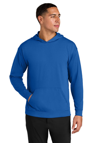 A4 A4N3528 Mens Softek Long Sleeve Hooded T-Shirt Hoodie Royal Blue Model Front