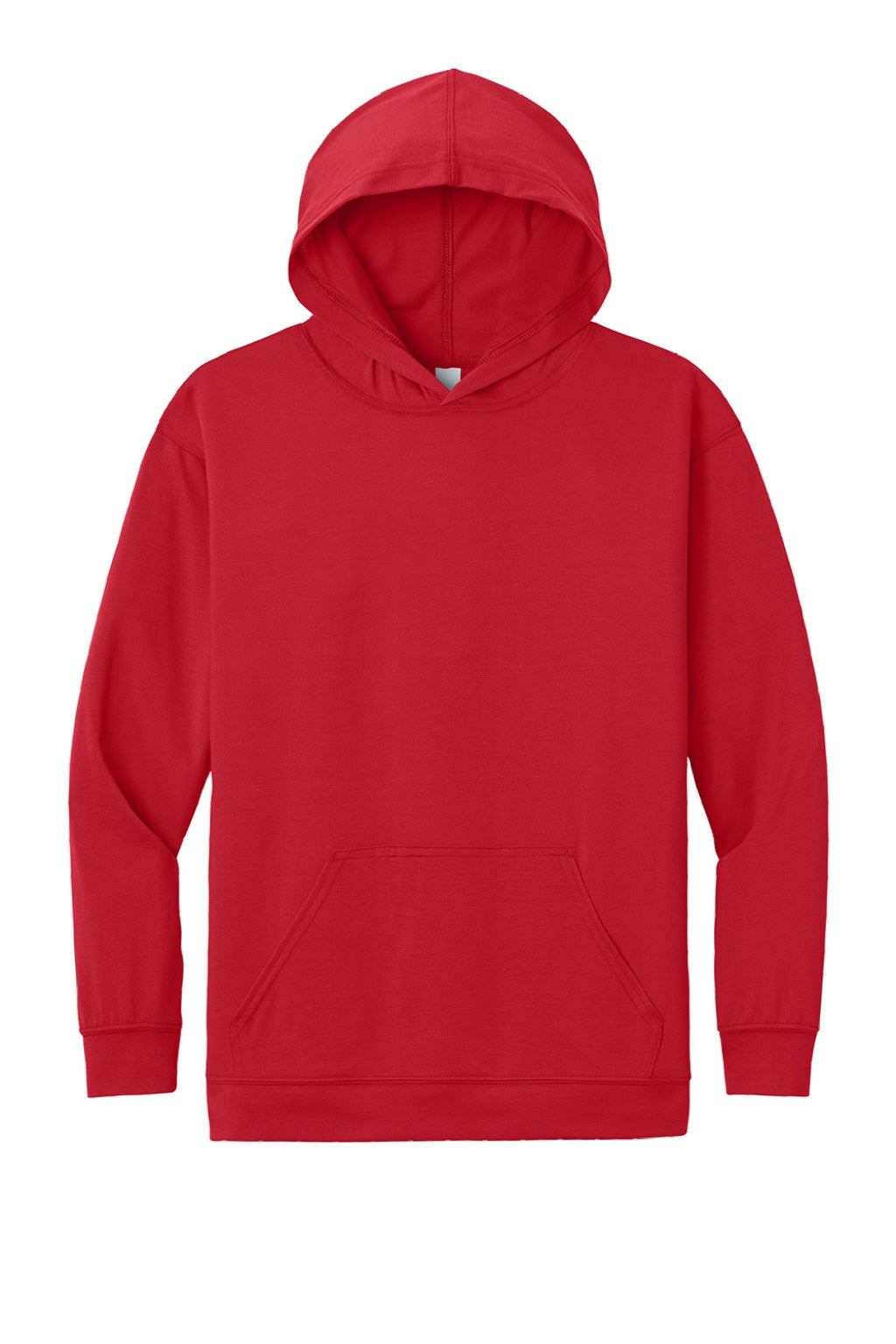 A4 A4N3528 Mens Softek Long Sleeve Hooded T-Shirt Hoodie Scarlet Red Flat Front