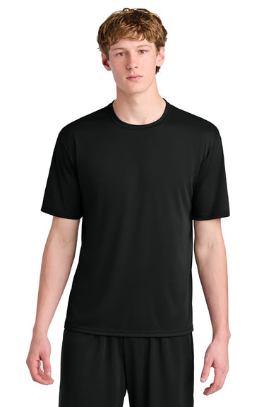 A4 A4N3531 Mens AirFlex Short Sleeve Crewneck T-Shirt Black Model Front
