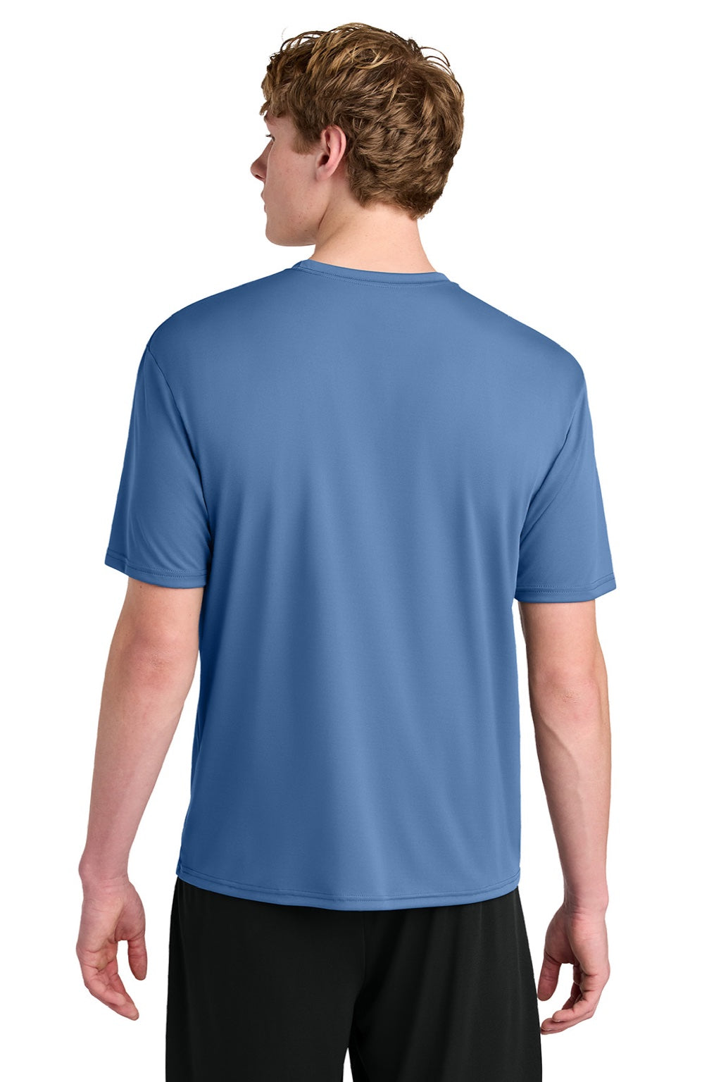 A4 A4N3531 Mens AirFlex Short Sleeve Crewneck T-Shirt Light Blue Model Back