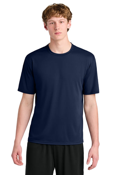 A4 A4N3531 Mens AirFlex Short Sleeve Crewneck T-Shirt Navy Blue Model Front