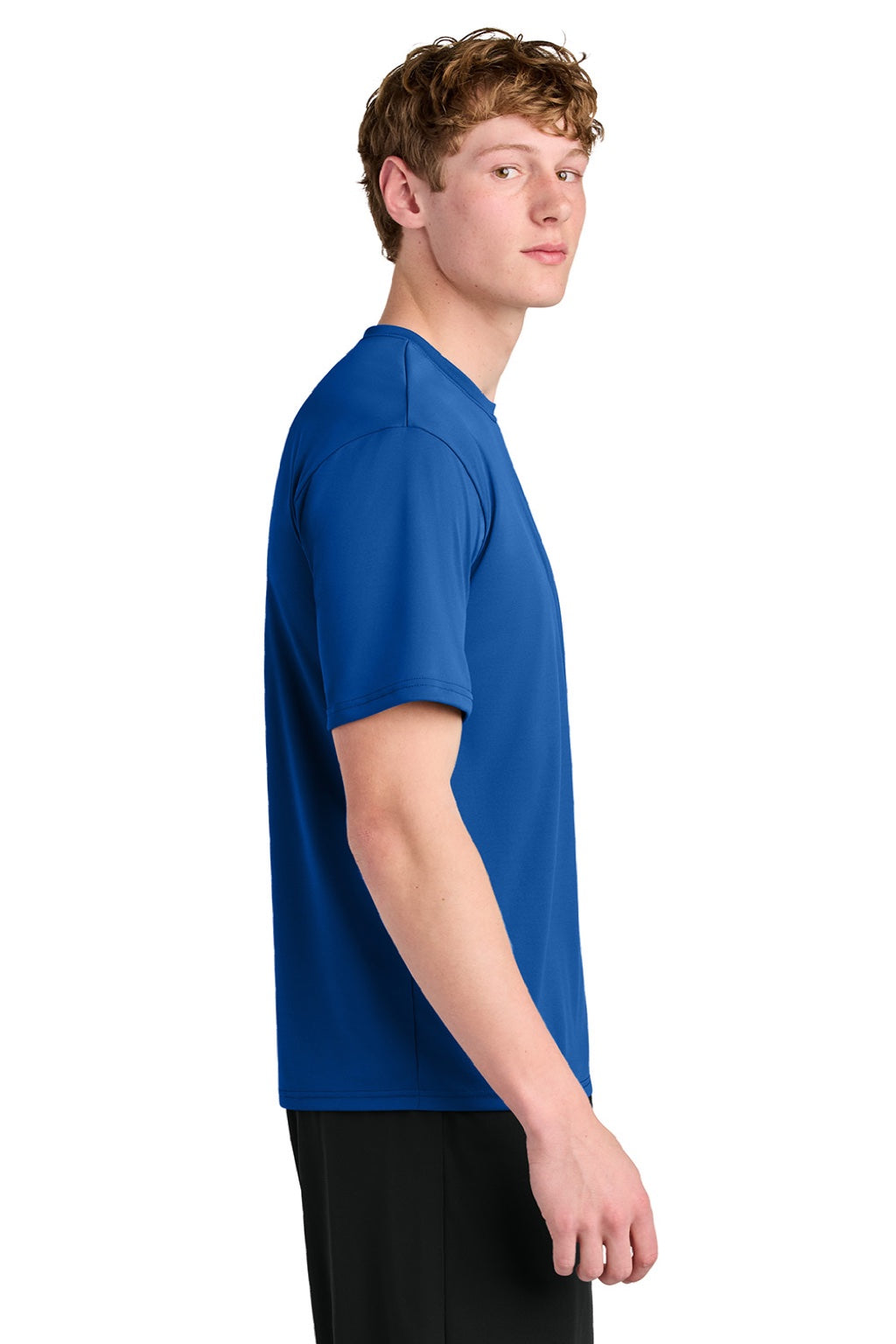 A4 A4N3531 Mens AirFlex Short Sleeve Crewneck T-Shirt Royal Blue Model Side