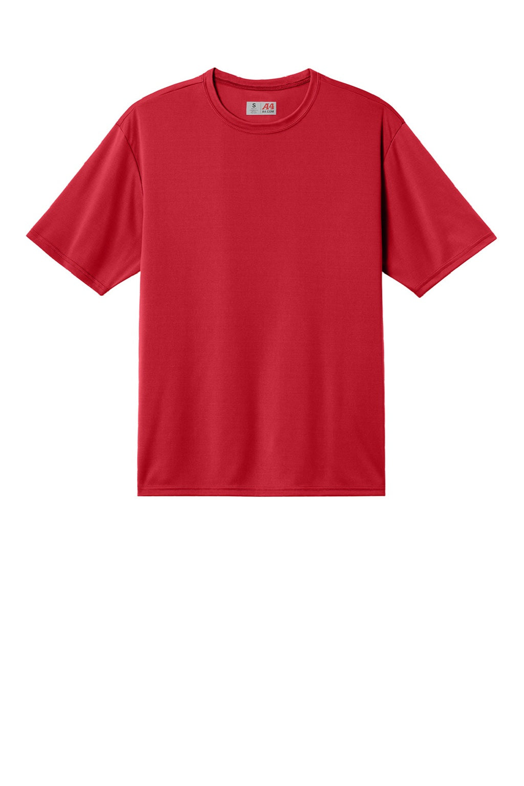 A4 A4N3531 Mens AirFlex Short Sleeve Crewneck T-Shirt Scarlet Red Flat Front
