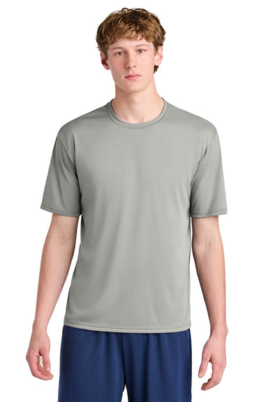 A4 A4N3531 Mens AirFlex Short Sleeve Crewneck T-Shirt Silver Grey Model Front