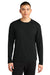 A4 A4N3532 Mens AirFlex Long Sleeve Crewneck T-Shirt Black Model Front