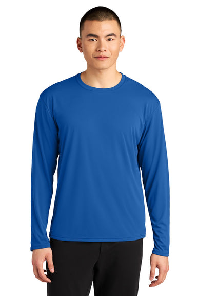A4 A4N3532 Mens AirFlex Long Sleeve Crewneck T-Shirt Royal Blue Model Front