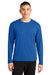A4 A4N3532 Mens AirFlex Long Sleeve Crewneck T-Shirt Royal Blue Model Front