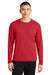 A4 A4N3532 Mens AirFlex Long Sleeve Crewneck T-Shirt Scarlet Red Model Front