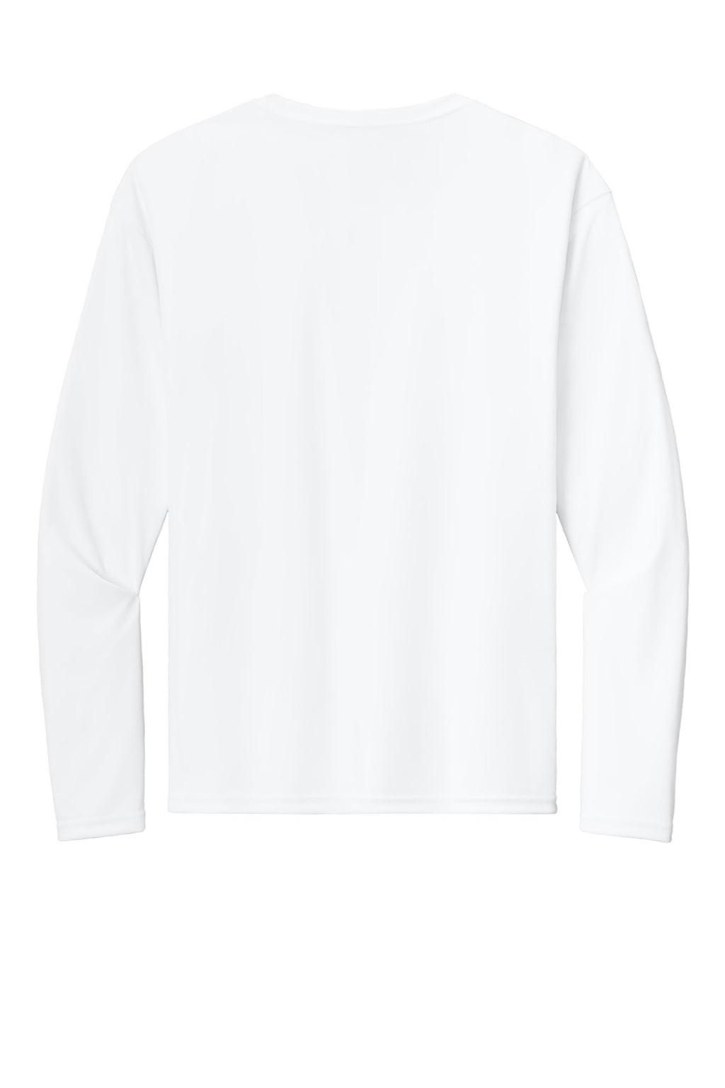 A4 A4N3532 Mens AirFlex Long Sleeve Crewneck T-Shirt White Flat Back