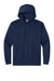 A4 A4N4279 Mens Sprint Tech Fleece Hooded Sweatshirt w/ Pouch Pocket Navy Blue Flat Front