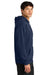 A4 A4N4279 Mens Sprint Tech Fleece Hooded Sweatshirt w/ Pouch Pocket Navy Blue Model Side